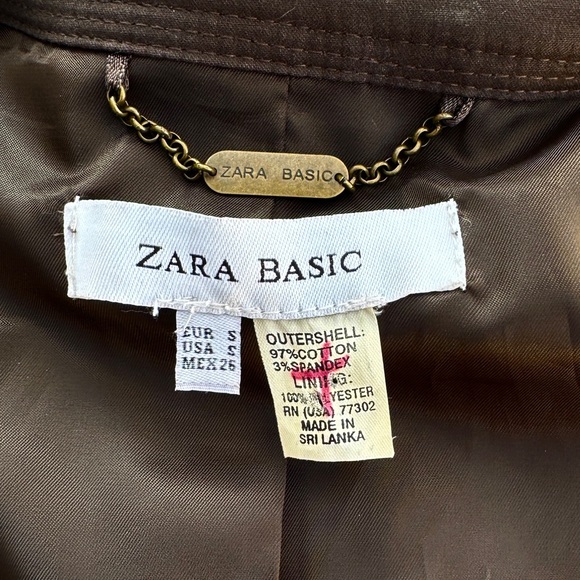 Zara Chocolate Utility Jacket with Buckle - Picture 2 of 4